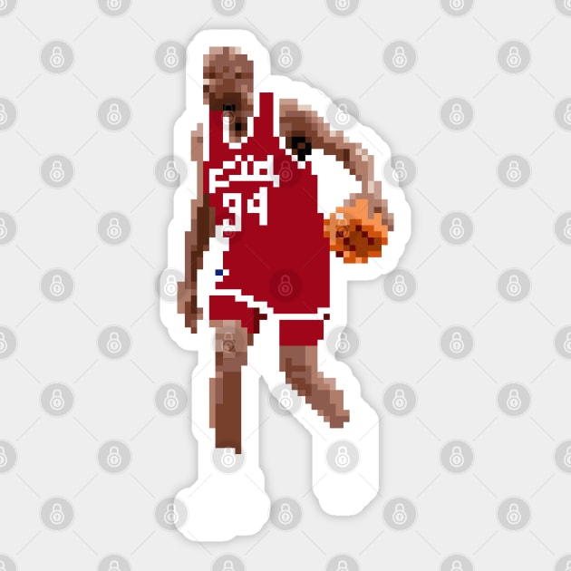 Charles Barkley Pixel Dribble Sticker by qiangdade